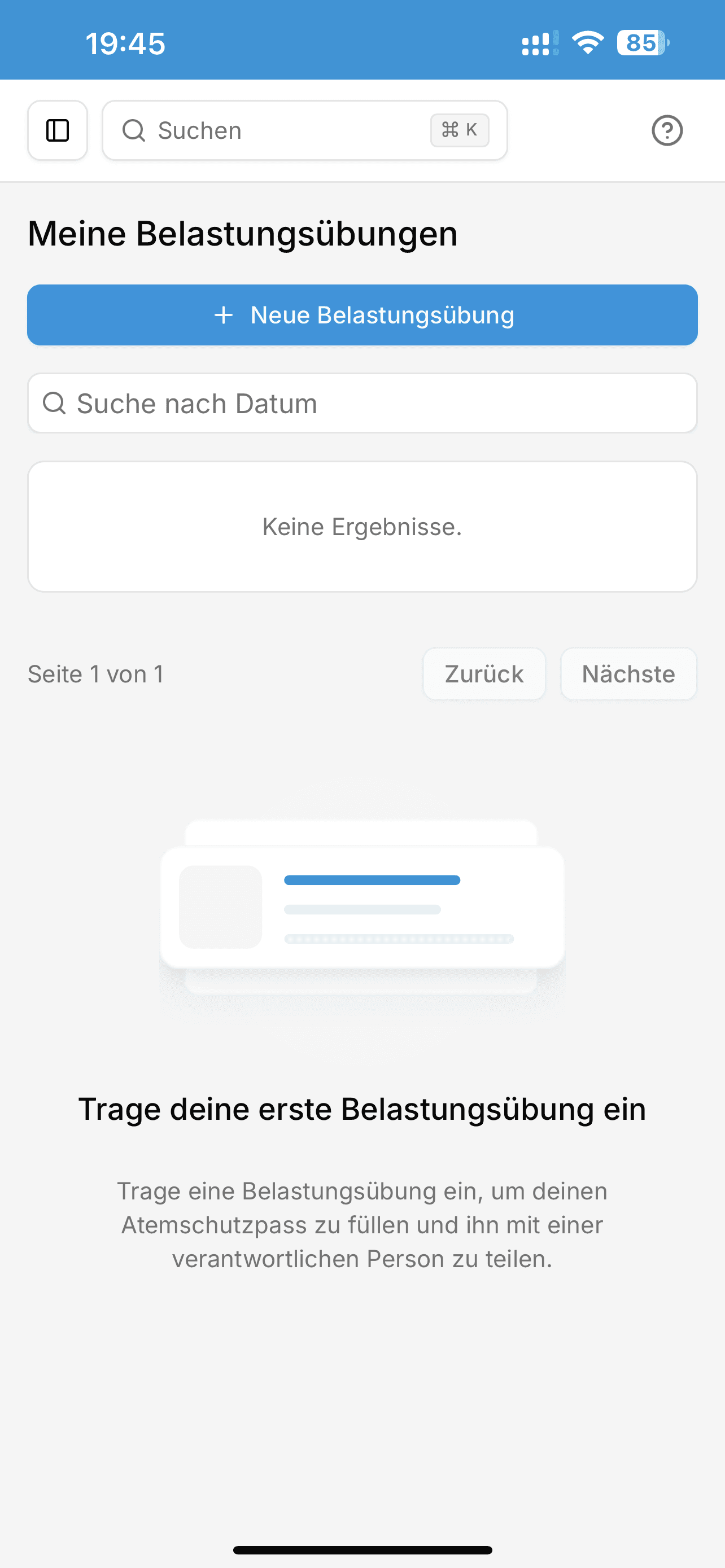 Atemschutzpass App Mockup